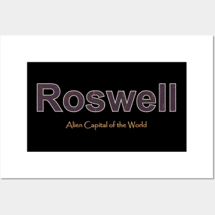 Roswell Grunge Text Posters and Art